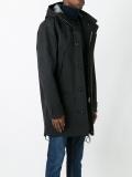 zipped hooded mid coat