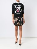 pleated floral skirt