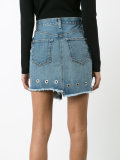 eyelet detail denim skirt