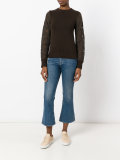 lace-sleeve sweater