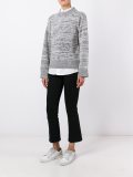 melange mock neck jumper