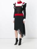 ruffled shoulders turtleneck jumper
