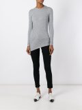 asymmetric fine knit jumper