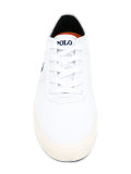 logo embroidered lace-up sneakers
