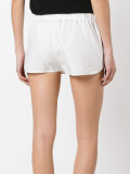 drawstring stripe panel shorts