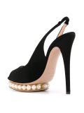 pearl slingback platform sandals