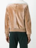zipped leather jacket
