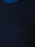 cut-out ribbed jumper