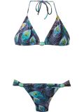printed triangle bikini set
