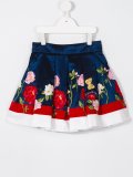 floral logo embroidered skirt