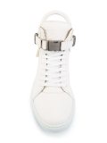 buckled hi-top sneakers