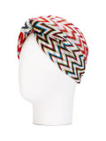 metallic crochet knit turban