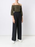 off-shoulders draped blouse