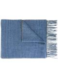 checked fringed scarf
