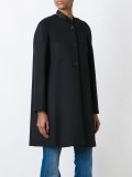 single breasted collarless coat