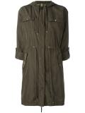 drawstring waist parka 