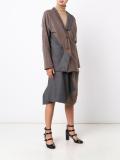 asymmetric pinstripe blazer