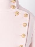 off-centre fastening belted jacket