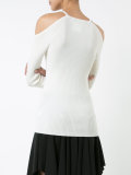 cut-out ribbed jumper 