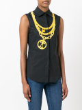 chain illusion print blouse