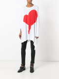 heart print T-shirt 