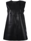 leather effect shift dress