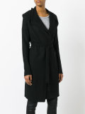 hooded wrap cardigan