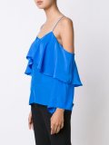 cold shoulder ruffle blouse