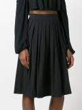 pleated A-line skirt