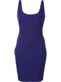 scoop neck fitted dress