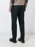 pleated tapered trousers