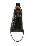 gold-tone studded sneakers