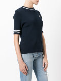 patch figure ribbed sweatshirt 
