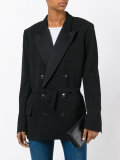 pointed lapels double-breasted jacket