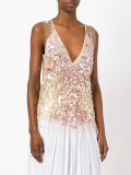 sequined V-neck top