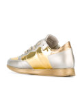metallic lace-up sneakers