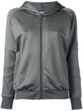 sequined detail zipped hoodie