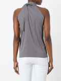 halter neck top with tie detail