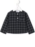 checked henley shirt