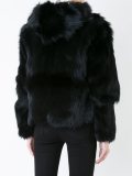 fur reversible hooded jacket