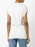 belted stud detail vest