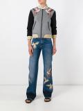three-quarters sleeve bomber jacket
