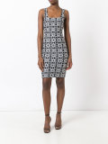 square-neck fitted dress