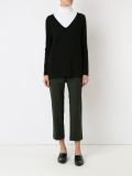 v-neck knit blouse