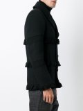 fringed double breasted coat