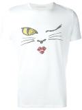 'wink cat' embellished T-shirt