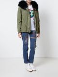 Cropped Parka with Raccoon Fur Trim