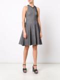 printed pleated dress