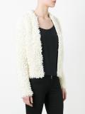 furry detail cardigan 