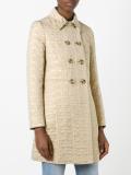 jacquard double-breasted coat